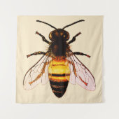 リアリスティックハニービーアートイラストレーション タペストリー (正面)