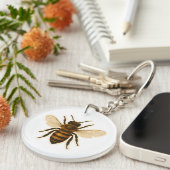 リアリスティックハニービーデザイン キーホルダー (正面右)