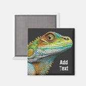 リアリスティックパーソナライズされたトカゲ マグネット (正面/裏面)