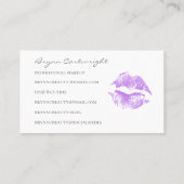 リアリスティックパープルキスプリント唇メイクアップ 名刺 (裏面)