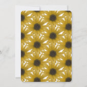 リアリスティックヒマワリ箔リングや輪ブライダルシャワー 招待状 (裏面)