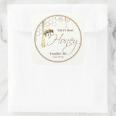 リアリスティックビーハニカムハニチドリップラベルアイボリー スクエアシール (バッグ)