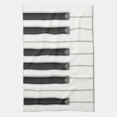 リアリスティックピアノ鍵のパーソナル化可能な音楽 キッチンタオル (縦)