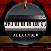 リアリスティックピアノ鍵音楽愛好家 セラミックオーナメント