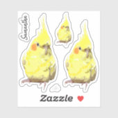 リアリスティック絵画イエロカスタマイズコッカー シール (シート)