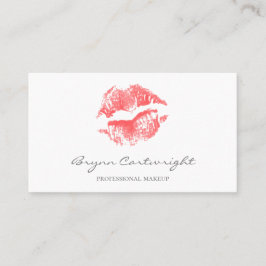 リアリスティック赤キスプリントリップス化粧 名刺
