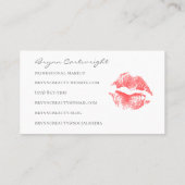 リアリスティック赤キスプリントリップス化粧 名刺 (裏面)