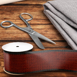 リアリスティックBurlapテクスチシンプルャ素朴レッド&ブラック サテンリボン