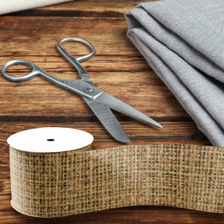 リアリスティックBurlapテクスチャシンプル素朴テクスチャLight Brown グログランリボン