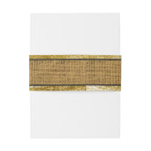 リアリスティックBurlapテクスチャシンプル素朴テクスチャLight Brown 招待状ベリーバンド (裏面例)