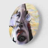 リアリティの副作用 – Ken Gage Art ラージ壁時計 (傾斜)