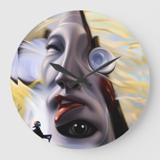 リアリティの副作用 – Ken Gage Art ラージ壁時計 (正面)