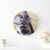 リアリティの副作用 – Ken Gage Art ラージ壁時計 (ホーム)