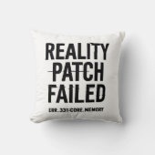 リアリティパッチの失敗 – エラータイポグラフィ クッション (正面)