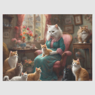 リアルお洒落ママキャット&子猫 薄葉紙