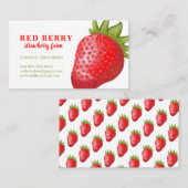 リアルでリアルな新鮮なイチゴ農園グラフィック コーリングカード (正面/裏面)