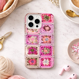 リアルなかぎ針編みグラニースクエア iPhone 15 PROケース