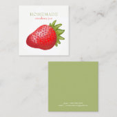 リアルなイチゴグラフィックス愛らしい名刺 コーリングカード (正面/裏面)