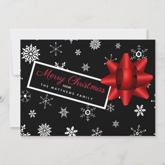 リアルなクリスマスプレゼントカスタム写真 シーズンカード (裏面)