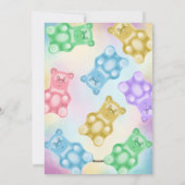 リアルなグミベア赤ちゃんシャワーパーティの招待状 シーズンカード (裏面)