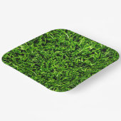 リアルなグラスフォトテクスチャーおもしろいブライトグリーン ペーパープレート (傾斜あり)