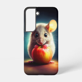 リアルなグレーのマウスのアートワークの白熱［赤熱］光を放つカラー SAMSUNG GALAXY S22ケース