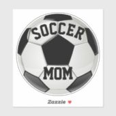 リアルなサッカーボールのサッカーママ シール (シート)