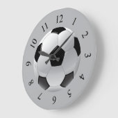 リアルなサッカーボール ラージ壁時計 (傾斜)