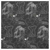 リアルなサファリアフリカの動物素朴織物 ファブリック (見本)