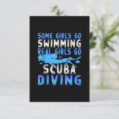 リアルなスキューバダイビングの女の子たち 泳ぐのが楽しいと感じる子もいる エンクロージャーカード (スタンド正面)