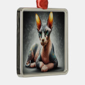 リアルなスフィンクス猫, スフィンクス猫の飼い主 メタルオーナメント (右)