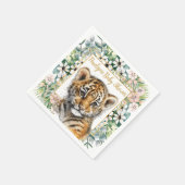 リアルなタイガー男女兼用カッブ赤ちゃん スタンダードカクテルナプキン (角)