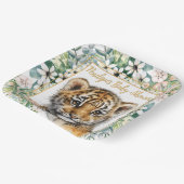 リアルなタイガー男女兼用カッブ赤ちゃん ペーパープレート (傾斜あり)