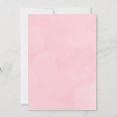 リアルなテディベアピンクバルーンガールベビーシャワー 招待状 (裏面)