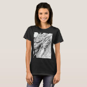 リアルなドラゴンの描き方のステッカー Tシャツ (正面フル)