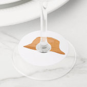 リアルなバケットハット ワイングラスタグ (クローズアップ)