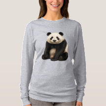 リアルなパンダチャームTシャツ