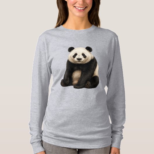 リアルなパンダチャームTシャツ Tシャツ (正面)