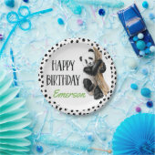 リアルなパンダベアハッピーバースデーパーティー、年齢 ペーパープレート (パーティー)