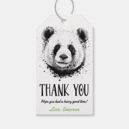 リアルなパンダ熊誕生日ありがとうございました ギフトタグ