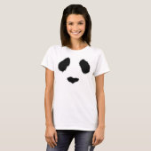 リアルなパンダ顔ティー Tシャツ (正面フル)