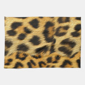 リアルなヒョウの毛皮のプリントアクセサリー – トレンディー キッチンタオル (横)