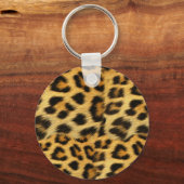 リアルなヒョウの毛皮のプリントアクセサリー – トレンディー キーホルダー (正面)