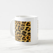 リアルなヒョウの毛皮のプリントアクセサリー – トレンディー コーヒーマグカップ (正面左)
