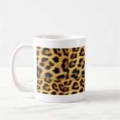 リアルなヒョウの毛皮のプリントアクセサリー – トレンディー コーヒーマグカップ (左)