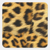 リアルなヒョウの毛皮のプリントアクセサリー – トレンディー スクエアシール (正面)