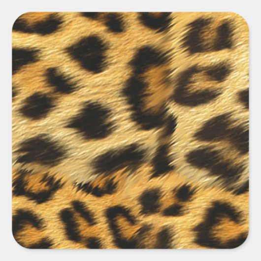 リアルなヒョウの毛皮のプリントアクセサリー – トレンディー スクエアシール (正面)