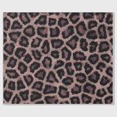 リアルなヒョウ柄、獣毛テーマ、猫 ラッピングペーパー (フラット)