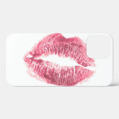 リアルなピンクの唇、孤立したキス Case-Mate iPhoneケース (裏面 (横))