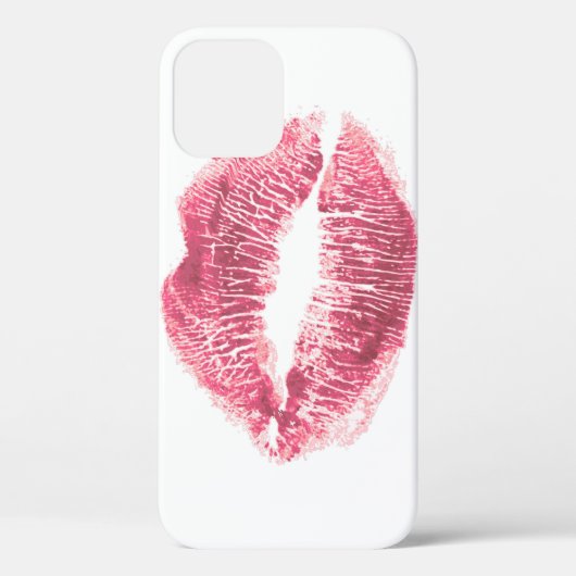 リアルなピンクの唇、孤立したキス Case-Mate iPhoneケース (裏面)